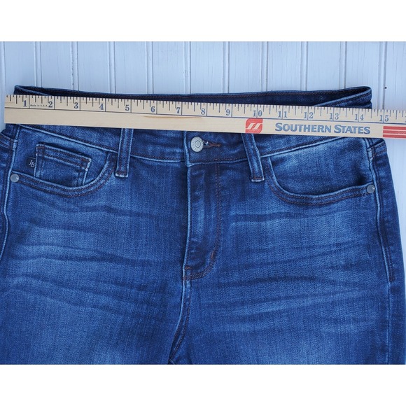 Judy Blue Slim Fit Womens Jeans Size 7/28 Blue Denim Mid Rise Dark Wash - Picture 4 of 10